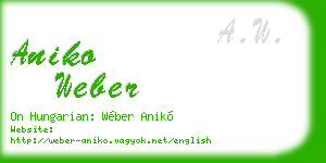 aniko weber business card
